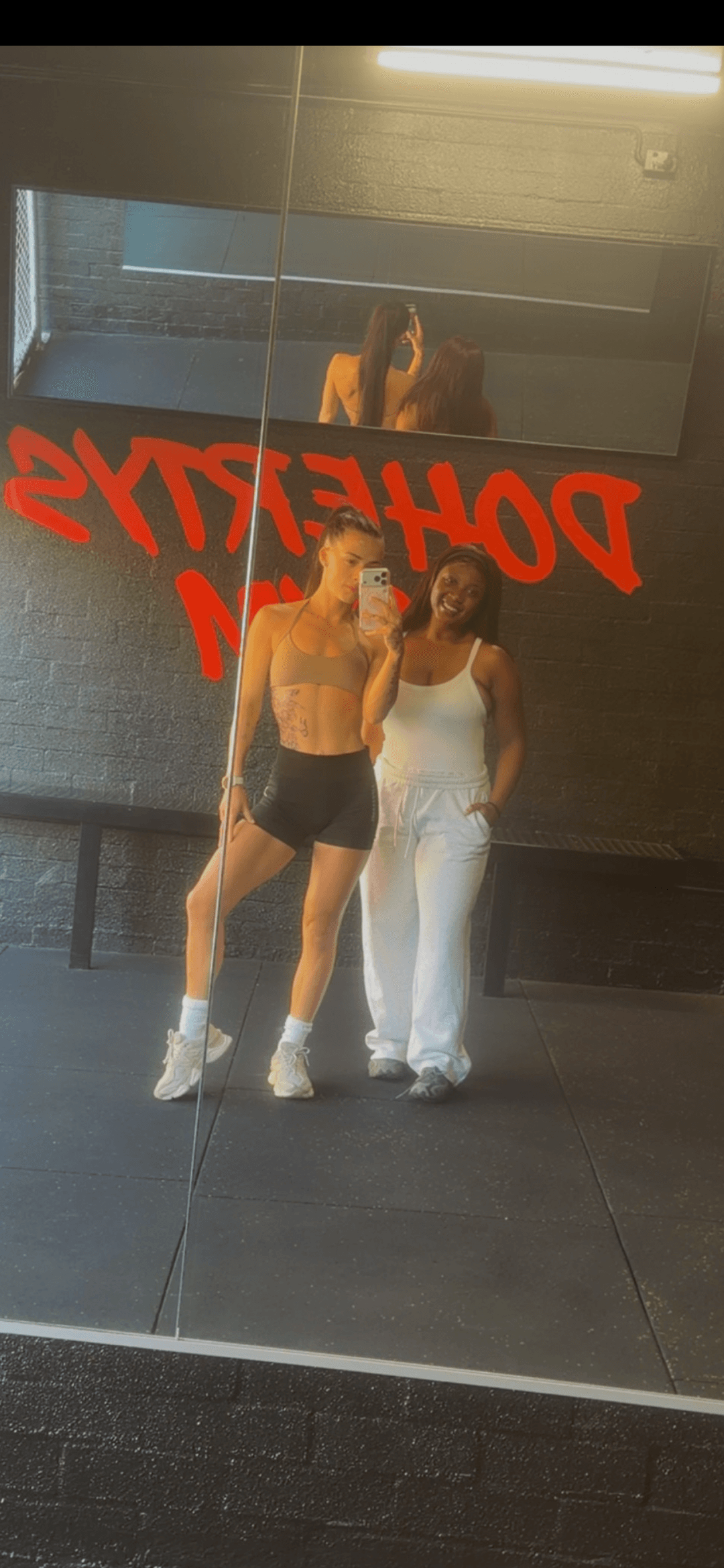 Samantha Hobley with client Ann-Marie at Doherty's Gym Perth, women's weight loss coaching